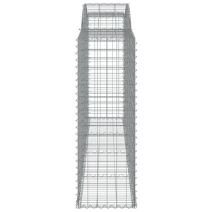 Gabioner bågformade 17 st 300x50x140/160 cm galvaniserat järn
