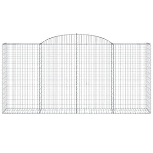 Gabioner bågformade 25 st 300x50x140/160 cm galvaniserat järn