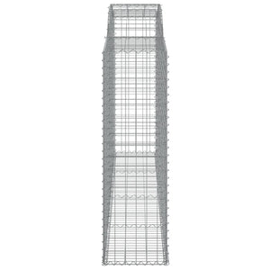 Gabioner bågformade 8 st 300x50x160/180 cm galvaniserat järn