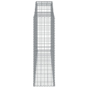 Gabioner bågformade 12 st 300x50x160/180 cm galvaniserat järn