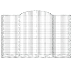 Gabioner bågformade 3 st 300x50x180/200 cm galvaniserat järn