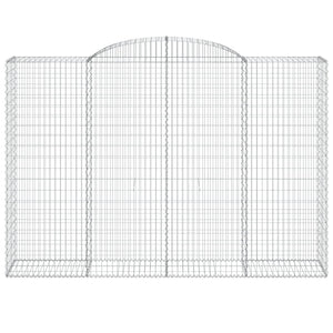 Gabioner bågformade 4 st 300x50x200/220 cm galvaniserat järn