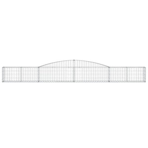 Gabioner bågformade 6 st 400x30x40/60 cm galvaniserat järn