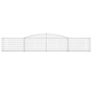 Gabioner bågformade 10 st 400x30x60/80 cm galvaniserat järn