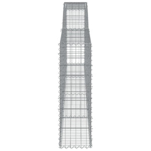 Gabioner bågformade 10 st 400x30x100/120 cm galvaniserat järn