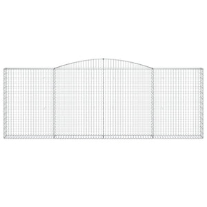 Gabioner bågformade 6 st 400x30x140/160 cm galvaniserat järn