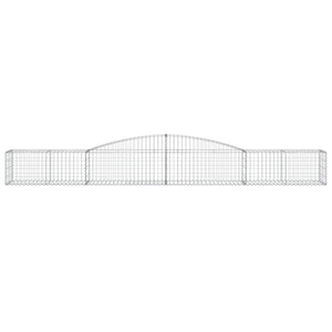 Gabioner bågformade 20 st 400x50x40/60 cm galvaniserat järn