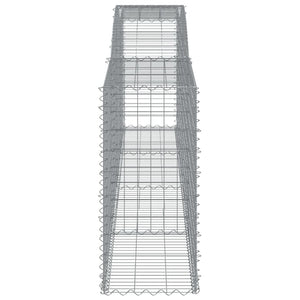 Gabioner bågformade 6 st 400x50x100/120 cm galvaniserat järn