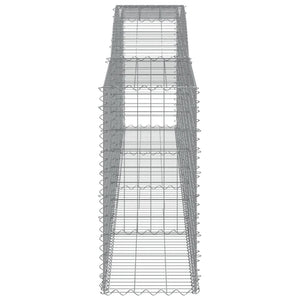 Gabioner bågformade 10 st 400x50x100/120 cm galvaniserat järn