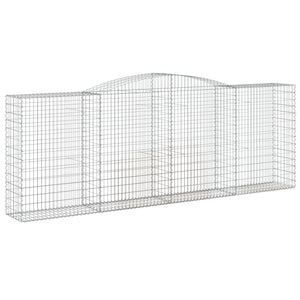 Gabioner bågformade 15 st 400x50x140/160 cm galvaniserat järn
