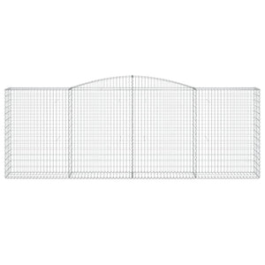 Gabioner bågformade 15 st 400x50x140/160 cm galvaniserat järn