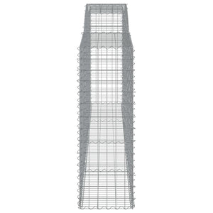 Gabioner bågformade 15 st 400x50x140/160 cm galvaniserat järn