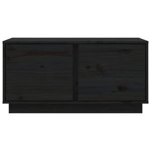 Soffbord svart 80x50x40 cm massivt furu
