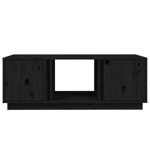 Soffbord svart 110x50x40 cm massiv furu