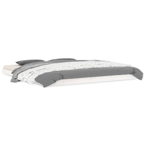 Sängram 180x200 cm massiv furu vit