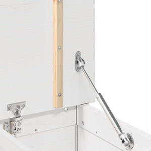 Bänk vit 110x41x76,5 cm massiv furu