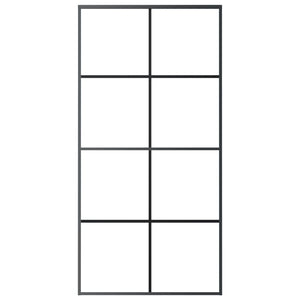 Skjutdörr med hårdvara 102,5x205 cm ESG-glas och aluminium