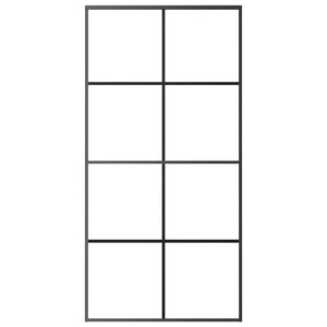 Skjutdörr med hårdvara 102,5x205 cm ESG-glas och aluminium