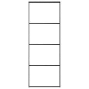 Skjutdörr med beslagset ESG glas och aluminium 76x205 cm