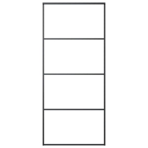 Skjutdörr med beslagset ESG glas och aluminium 90x205 cm