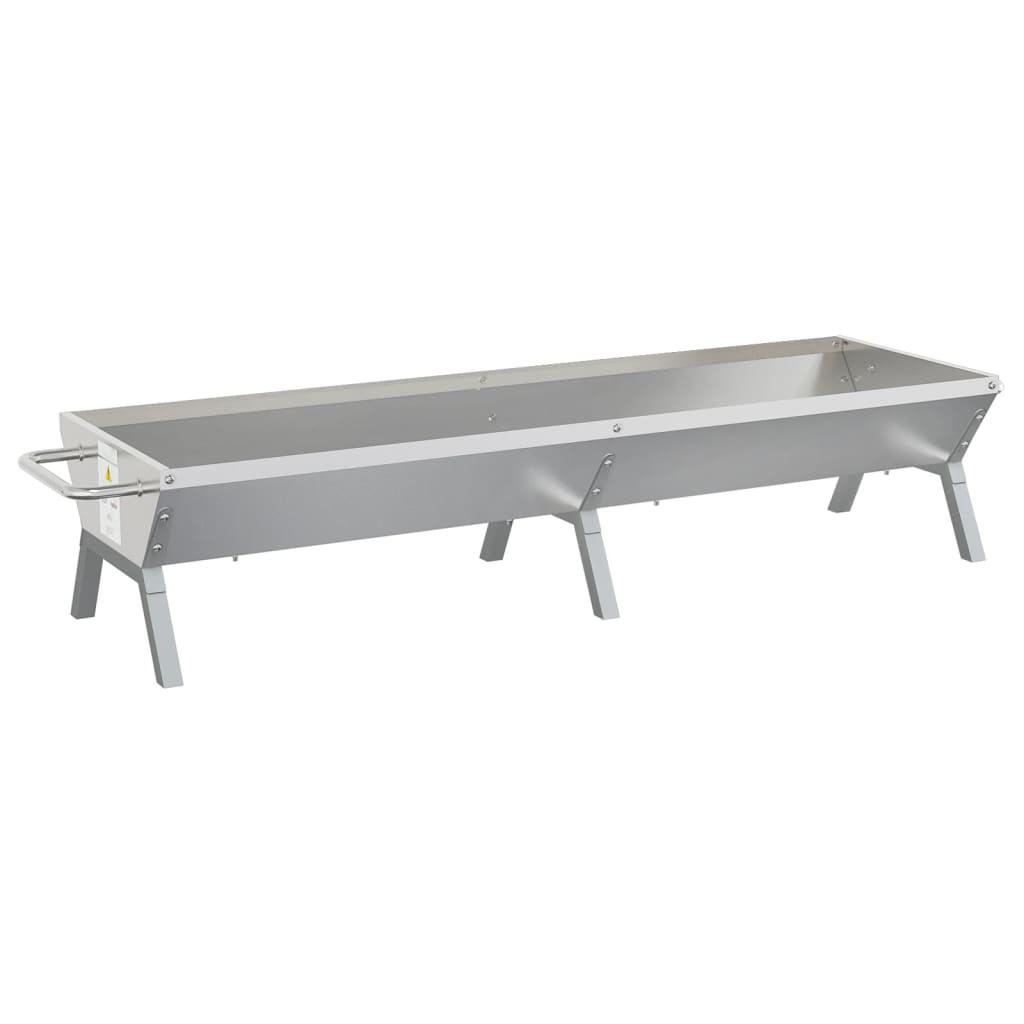 Grillbricka silver 158x42x31 cm rostfritt stål