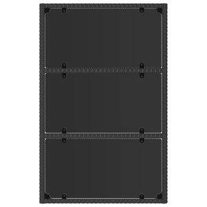 Loungegrupp för trädgården med dynor 4 delar svart konstrotting