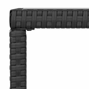 Loungegrupp för trädgården med dynor 4 delar svart konstrotting