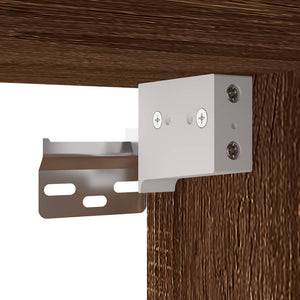 Väggmonterad tv-bänk brun ek 57x34,5x40 cm