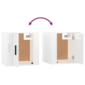 Väggmonterade tv-skåp 2 st vit högglans 40x34,5x40 cm