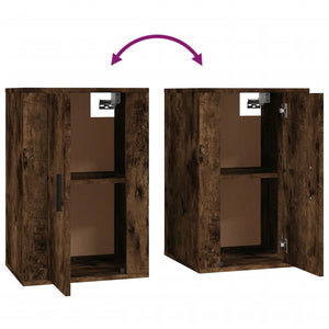 Väggmonterad tv-bänk rökfärgad ek 40x34,5x60 cm