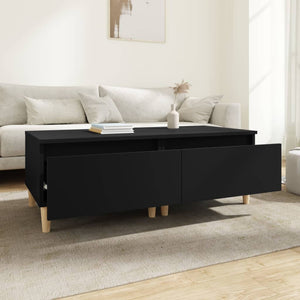 Sidobord 2 st svart 50x46x35 cm konstruerat trä