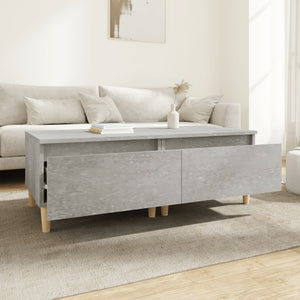 Sidobord 2 st Betonggrå 50x46x35 cm konstruerat trä