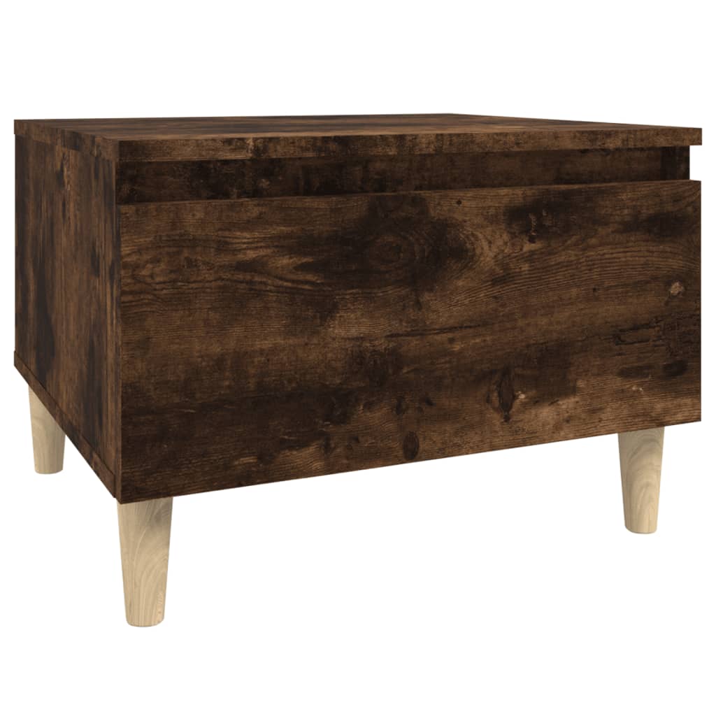 Soffbord rökfärgad ek 50x46x35 cm konstruerat trä