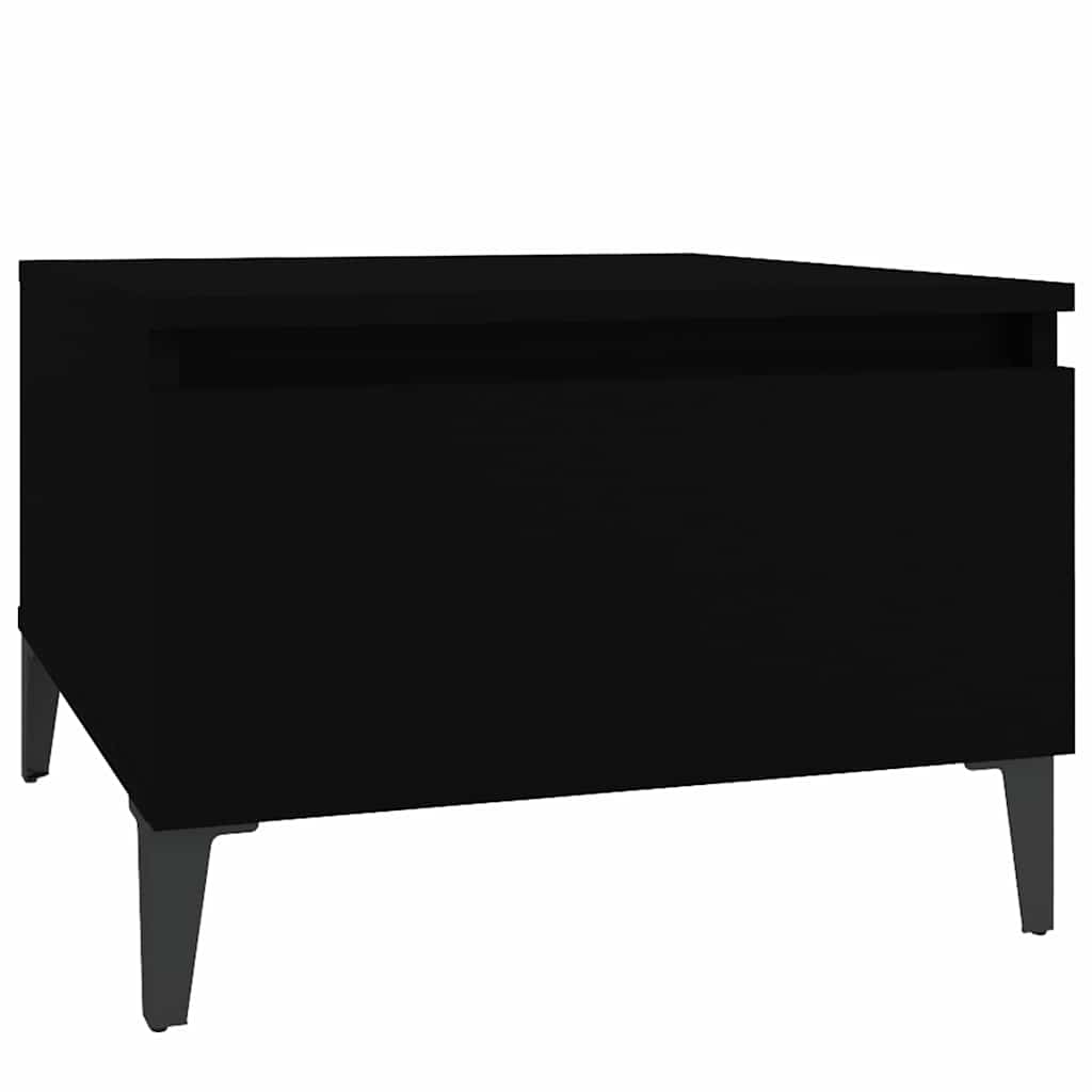 Sidobord svart 50x46x35 cm konstruerat trä