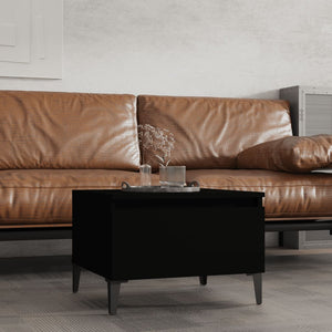 Sidobord svart 50x46x35 cm konstruerat trä