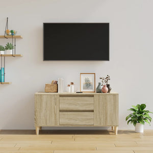 Tv-bänk sonoma-ek 102x44,5x50 cm konstruerat trä