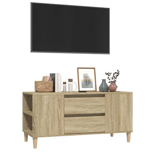 Tv-bänk sonoma-ek 102x44,5x50 cm konstruerat trä