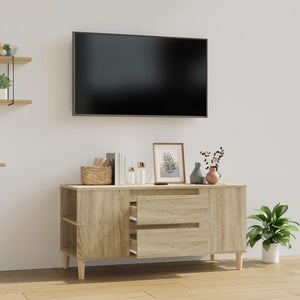 Tv-bänk sonoma-ek 102x44,5x50 cm konstruerat trä