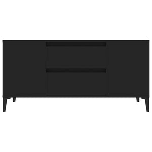 Tv-bänk svart 102x44,5x50 cm konstruerat trä