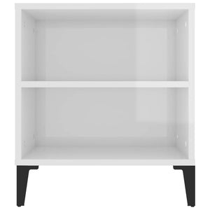 Tv-bänk vit högglans 102x44,5x50 cm konstruerat trä