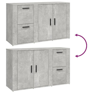 Skåp betonggrå 100x33x59,5 cm konstruerat trä