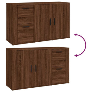 Skänk brun ek 100x33x59,5 cm konstruerat trä