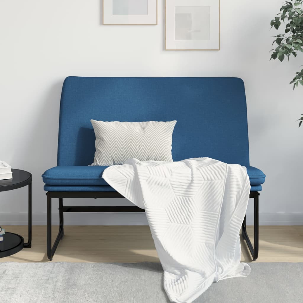 Bänk blå 100x75x76 cm tyg