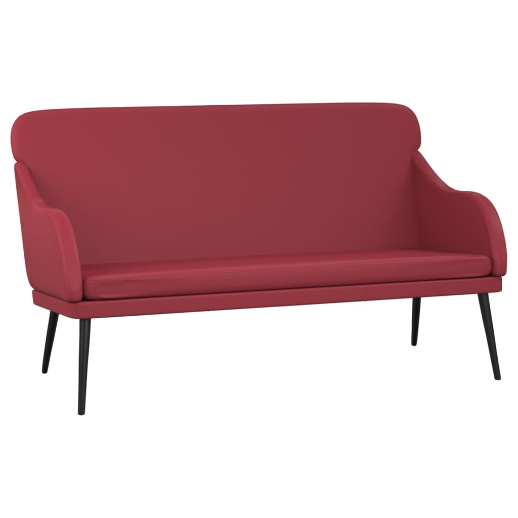 Bänk vinröd 110x76x80 cm konstläder