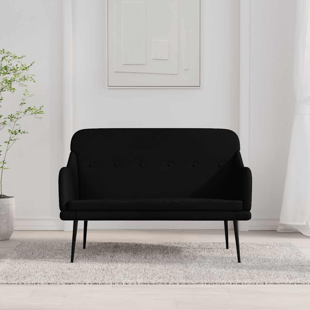 Bänk svart 110x76x80 cm tyg