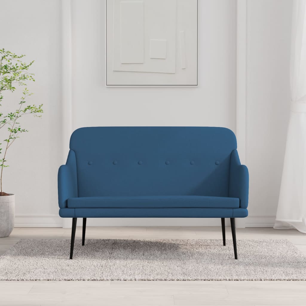 Bänk blå 110x76x80 cm tyg