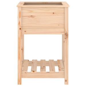Odlingslåda med hylla 54x54x81 cm massiv furu