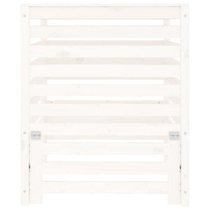 Kompostlåda vit 82,5x82,5x99,5 cm massiv furu