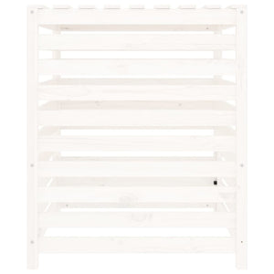 Kompostlåda vit 82,5x82,5x99,5 cm massiv furu