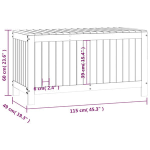 Dynbox svart 115x49x60 cm massiv furu